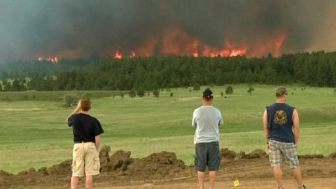 Wildfires burn in Colorado