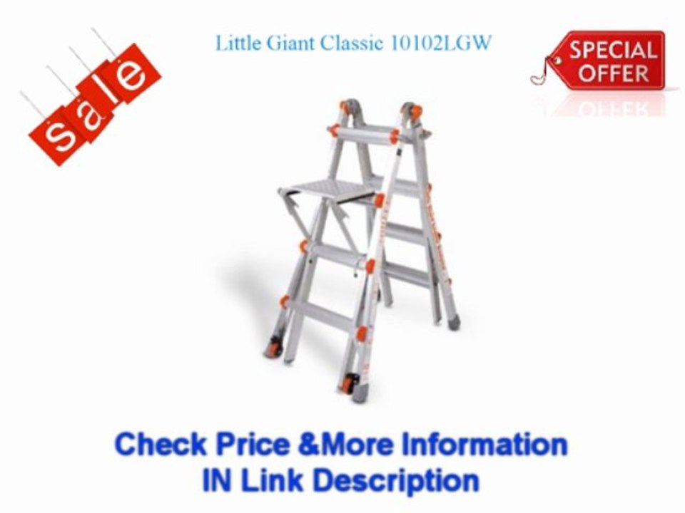 ### Shopping 2013 Little Giant Classic 10102LGW 300-Pound Duty-Rating Ladder System with Work Platform, 17-Foot Best Price