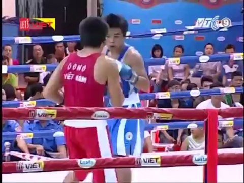 Giải boxing - Trận 6: Võ sĩ Trần Quang Thịnh (Quân đội) - Nguyễn Thế Kiệt (Đắc Lắc)