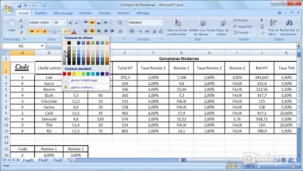 Comment modifier la mise en forme d'une donnée avec Excel 2007 ?