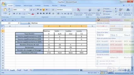 Comment modifier le style des cellules avec Excel 2007 ?