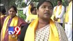 TDP protests against price rise of essential commodities