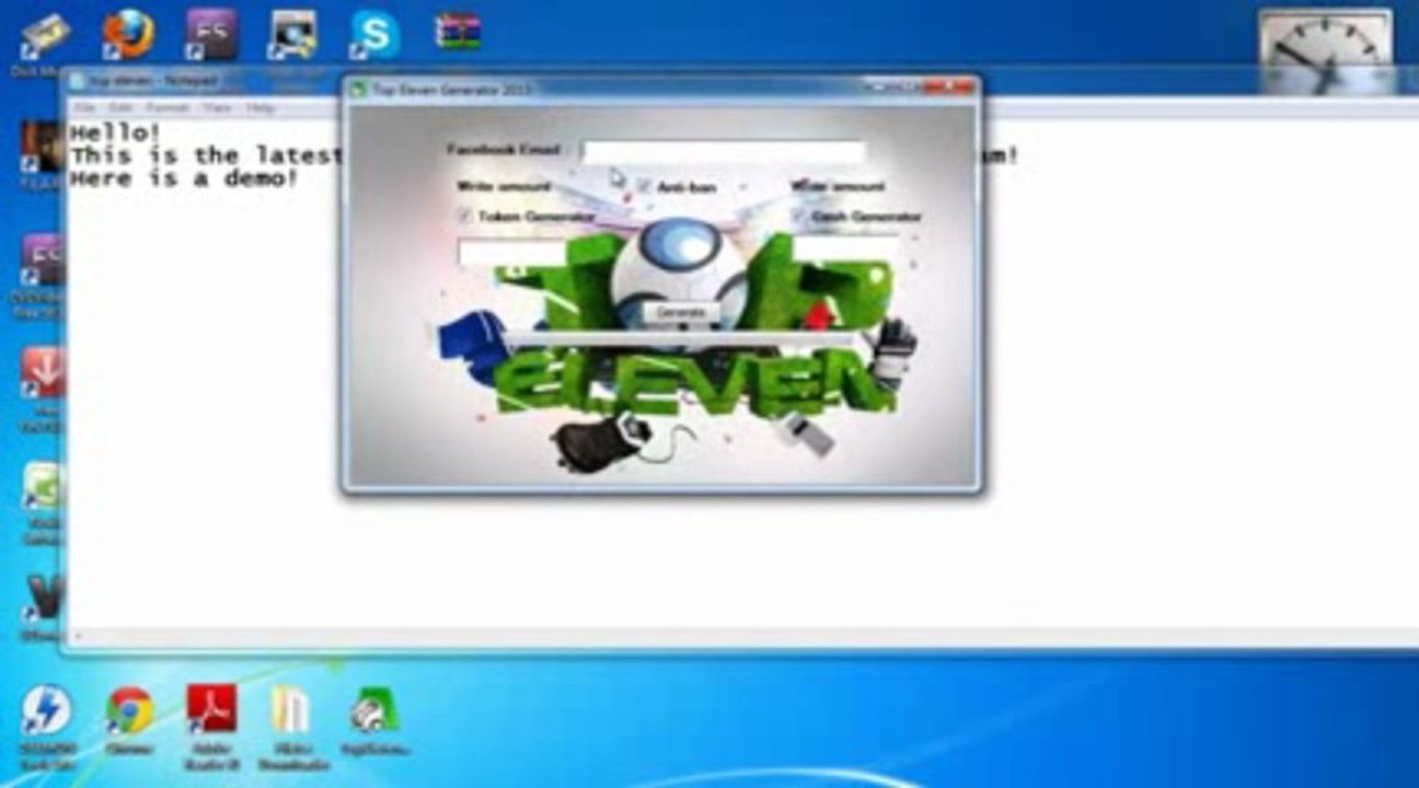 Top Eleven Football Manager Token Hack / Pirater / FREE Download June - July 2013 Update
