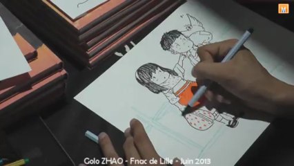 Dédicace Golo Zhao à la Fnac de Lille en juin 2013 - auteur de la balade de Yaya