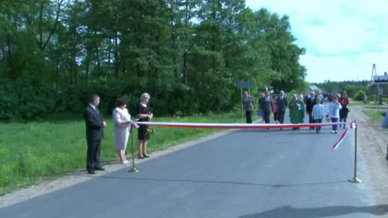 Otwarcie drogi powiatowej w gminie Boguty-Pianki Ostrów Mazowiecka 2013