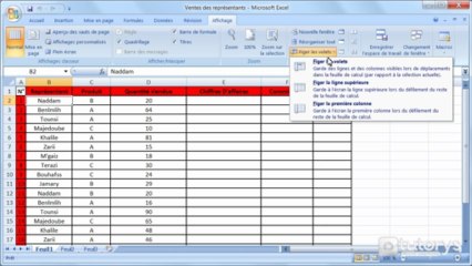 Comment figer et libérer les volets avec Excel 2007 ?