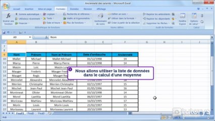 Comment enregistrer des listes de données avec Excel 2007 ?