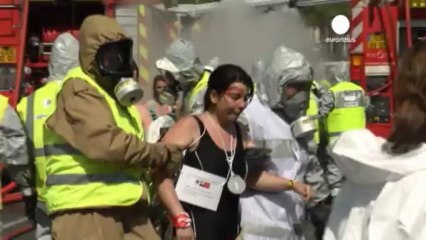 Simulation d'une attaque au gaz sarin à Lyon