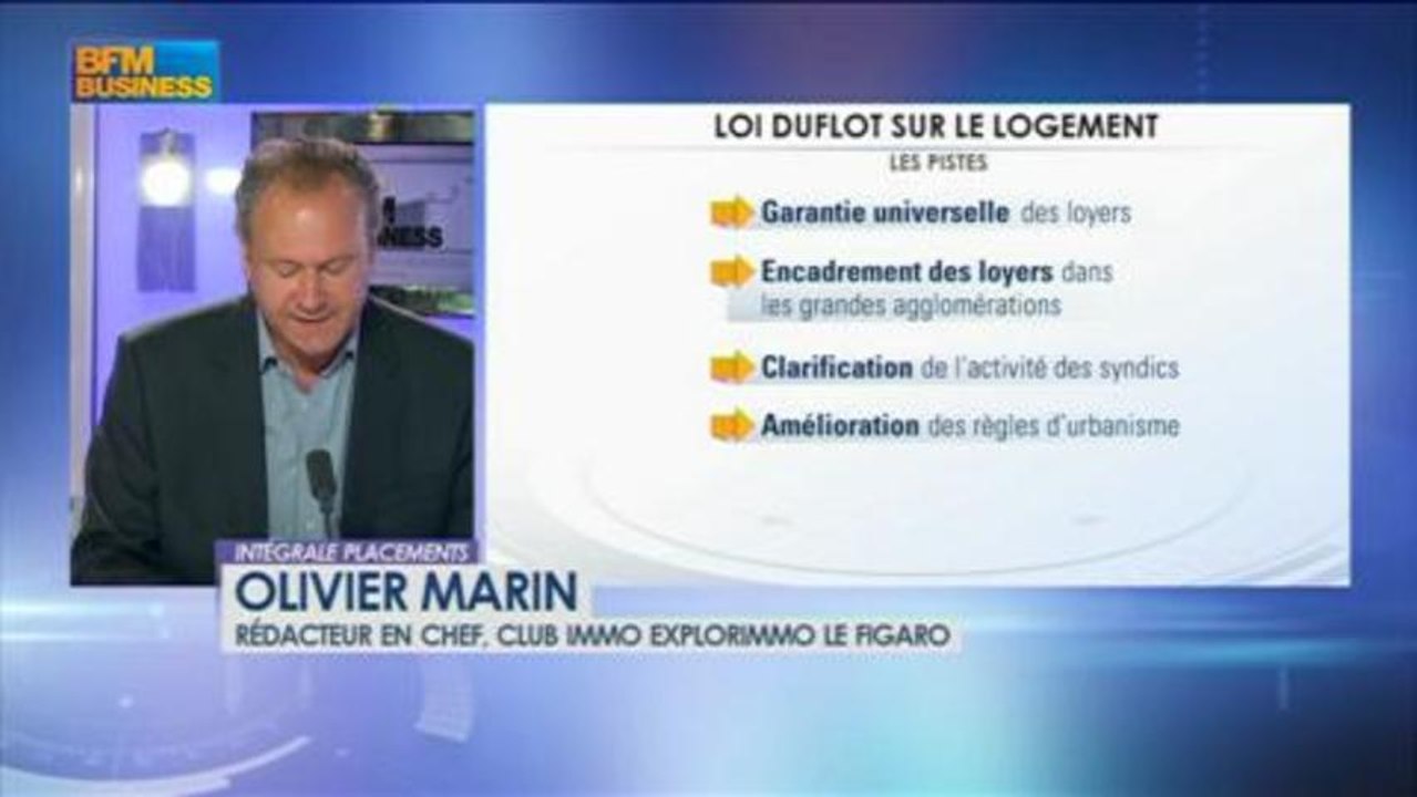 Les contours de la future loi Duflot : Olivier Marin dans Intégrale Placements - 13 juin