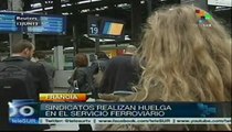 Sindicatos realizan huelga en servicio ferroviario