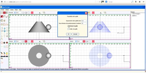 Crobics - Logiciel de dessin 3D - Tutoriel du menu et des commandes générales de la fenêtre principale