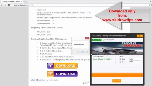 Drag Racing Hack Cheat Adder Generator Download 2013