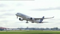 Le décollage de l'A350 pour son premier vol d'essai
