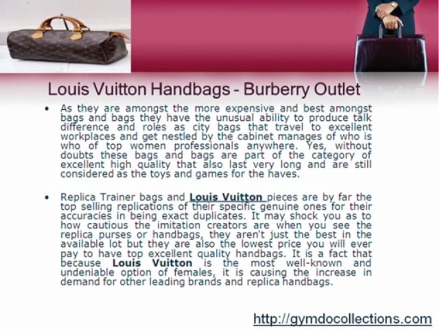 Burberry designer, Louis Vuitton