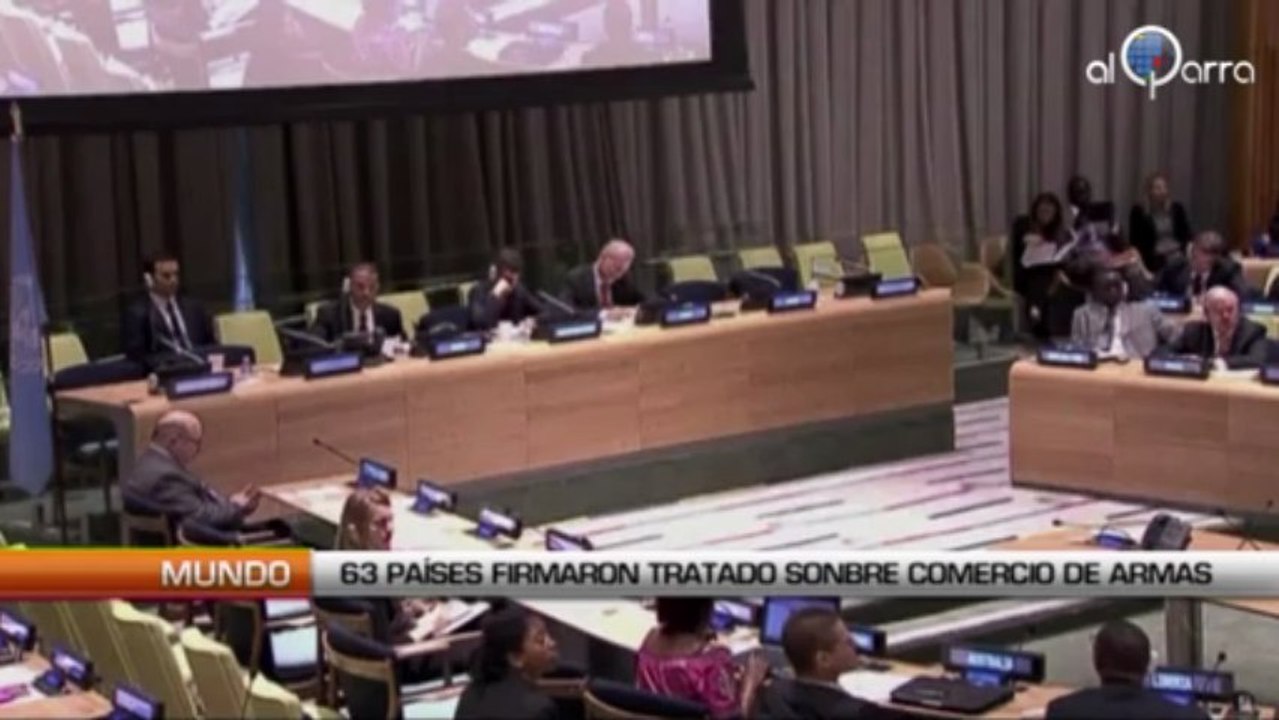 63 países firmaron tratado sobre el comercio de armas.