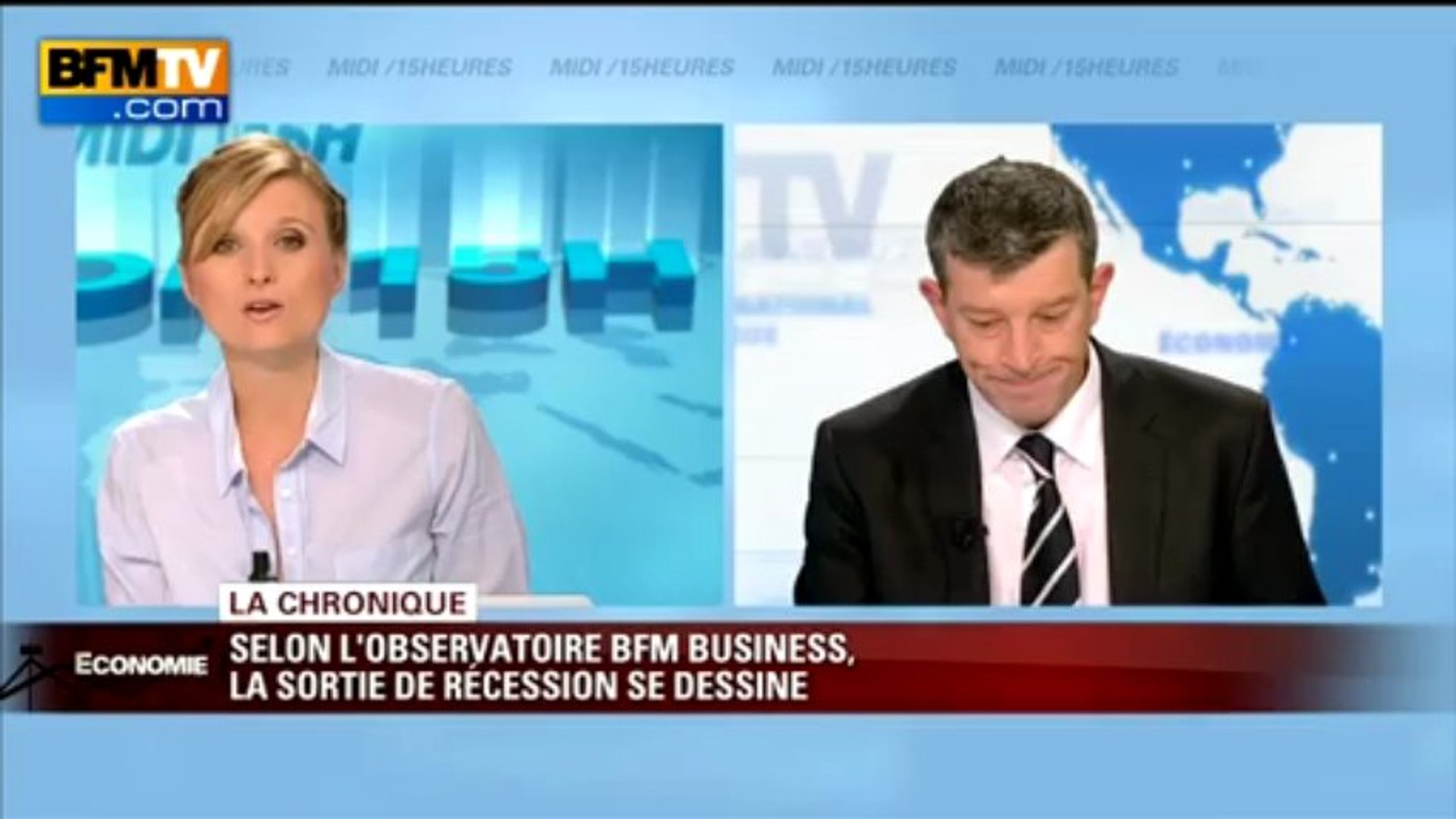 Chronique éco de Nicolas Doze: selon l'Observatoire BFM business, la sortie  de récession se dessine - 14/06 - Vidéo Dailymotion
