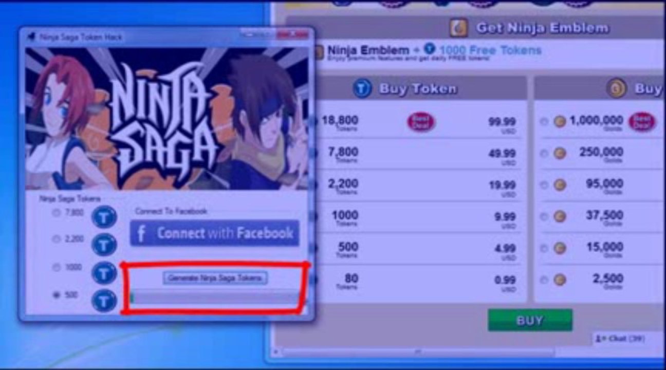 Ninja Saga Token Hack $ Pirater $ FREE Download June - July 2013 Update