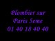 Plombier sur Paris 5eme : 01 40 18 40 40 plomberie