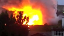 Incendie près de la gare SNCF du Puy-en-Velay, jeudi 13 juin 2013