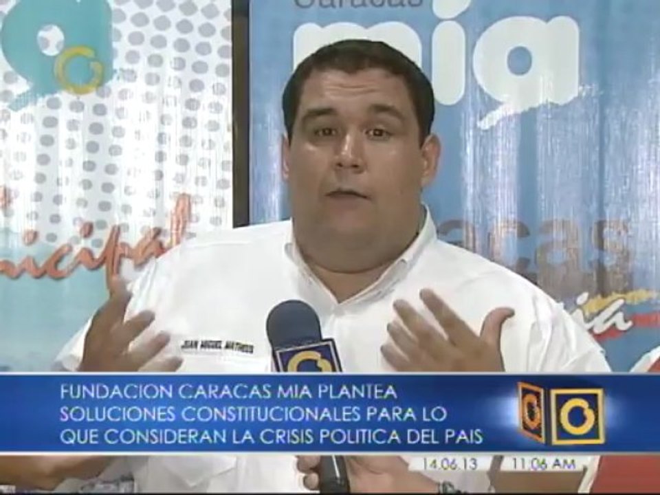 Fundación Caracas Mia plantea soluciones constitucionales para la "crisis política del país"