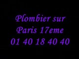 Plombier Paris 17 : 01 40 18 40 40 plomberie