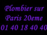 Plombier Paris 20 : 01 40 18 40 40 plomberie