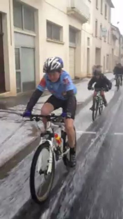 RAID BIKE sous la grèle à Lacaune 03