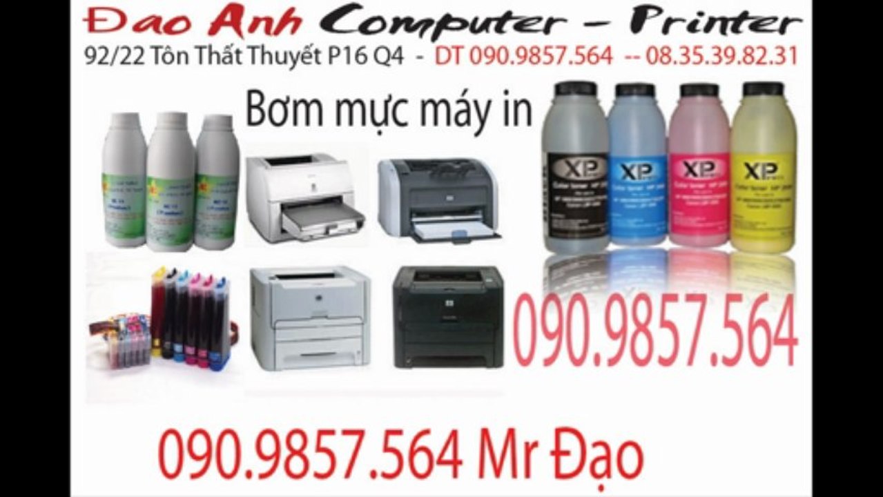 Bơm mực máy in quận 8 quận 4 quận 7 quận 1 (Đạo 090.9857.564)
