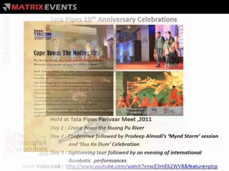 Matrix Integrated Events Presentation Video