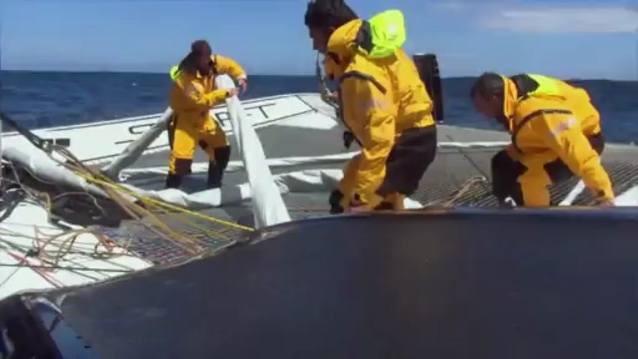 Images embarquées de Spindrift  le17/06/2013