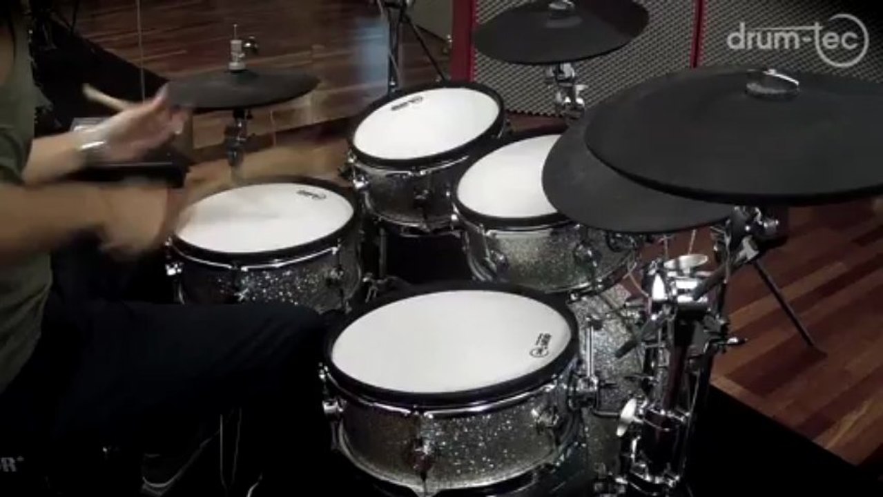 drum-tec Diabolo Silver Sparkle pads and their noise level