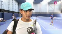 Rafael Nadal is preparing for Wimbledon in Manacor (Practice and Interview)