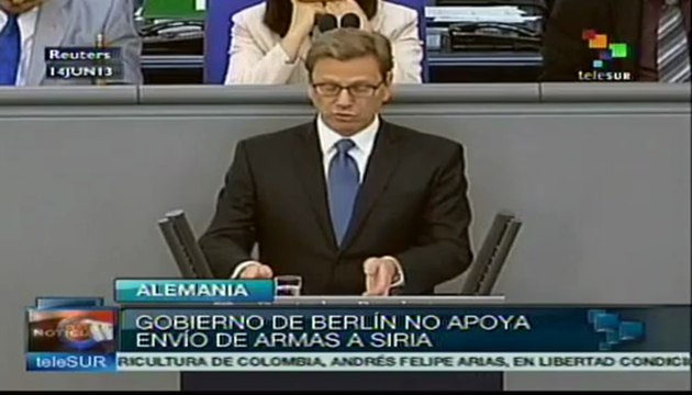 Rechaza Alemania enviar armas a los grupos armados sirios