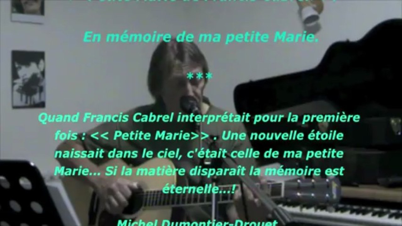 Petite Marie de Francis Cabrel... arrangement guitare MDD