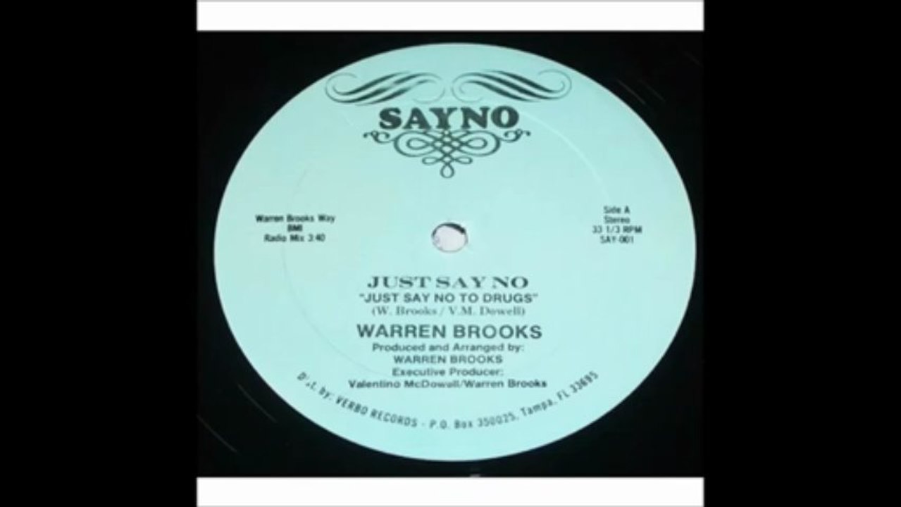 Warren Brooks - "Just Say No (Just Say No To Drugs)" (1985) *SAYNO* (VOCAL)