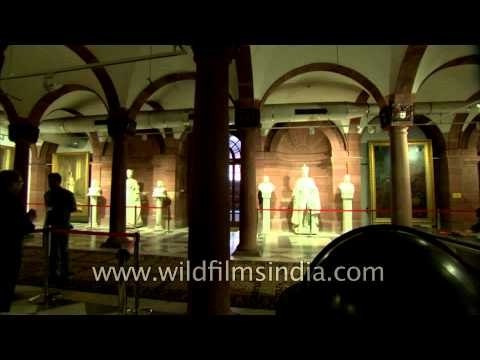 Sculptures and portraits of British royalty on display in Marble hall