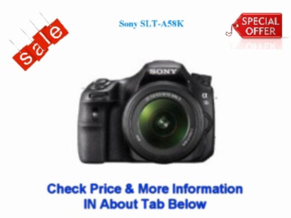 #$ Visit us at Sony SLT-A58K Digital SLR Kit with 18-55mm Zoom Lens, 20.1MP SLR Camera with 3-Inch LCD Screen (Black) Cheap Price $$@@
