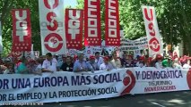Sindicatos se manifiestan contra los recortes en Madrid