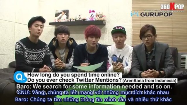 [Vietsub] GURUPOP Star Q&A - B1A4 [BANA Team @ 360Kpop]