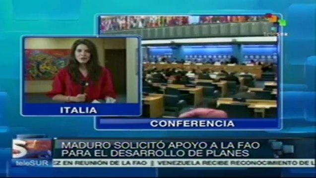 Pide presidente Maduro apoyo a FAO para erradicar hambre de Venezuela