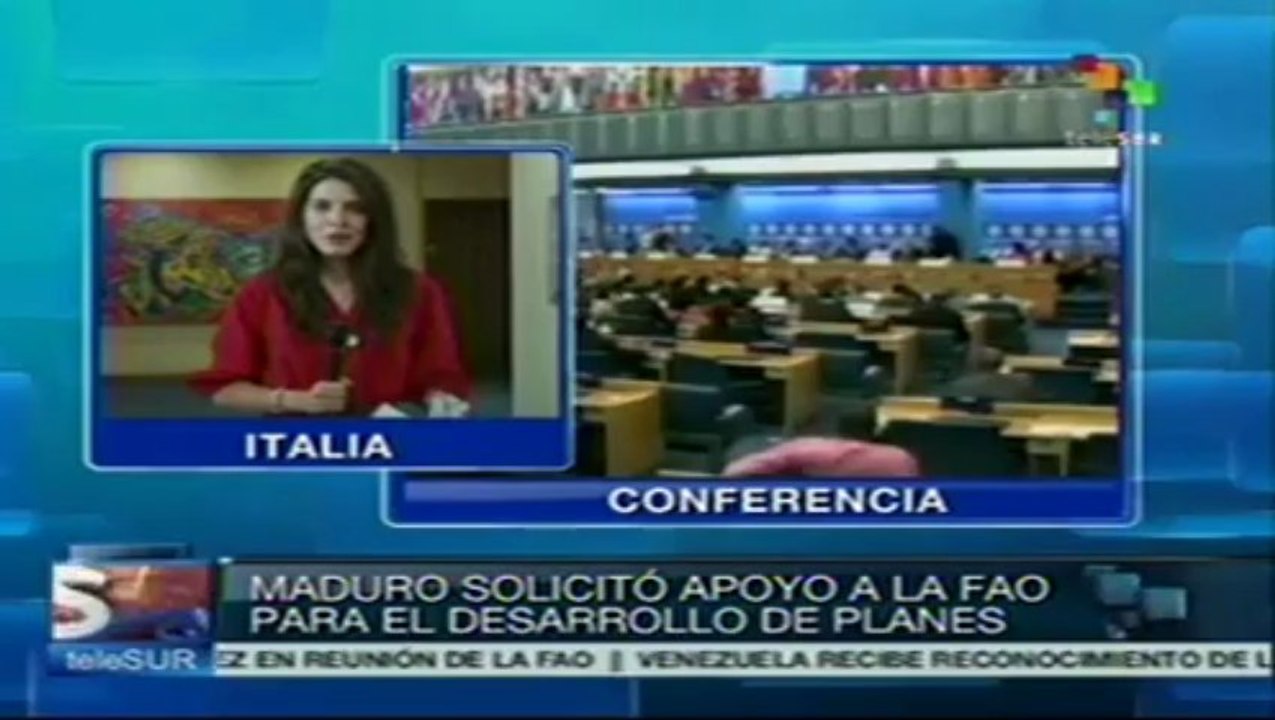 Pide presidente Maduro apoyo a FAO para erradicar hambre de Venezuela