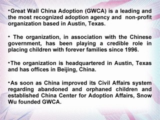 Great Wall China Adoption