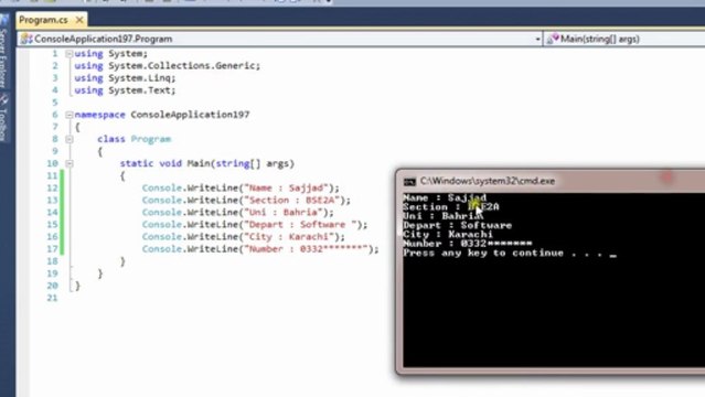 Program Without Escape sequences