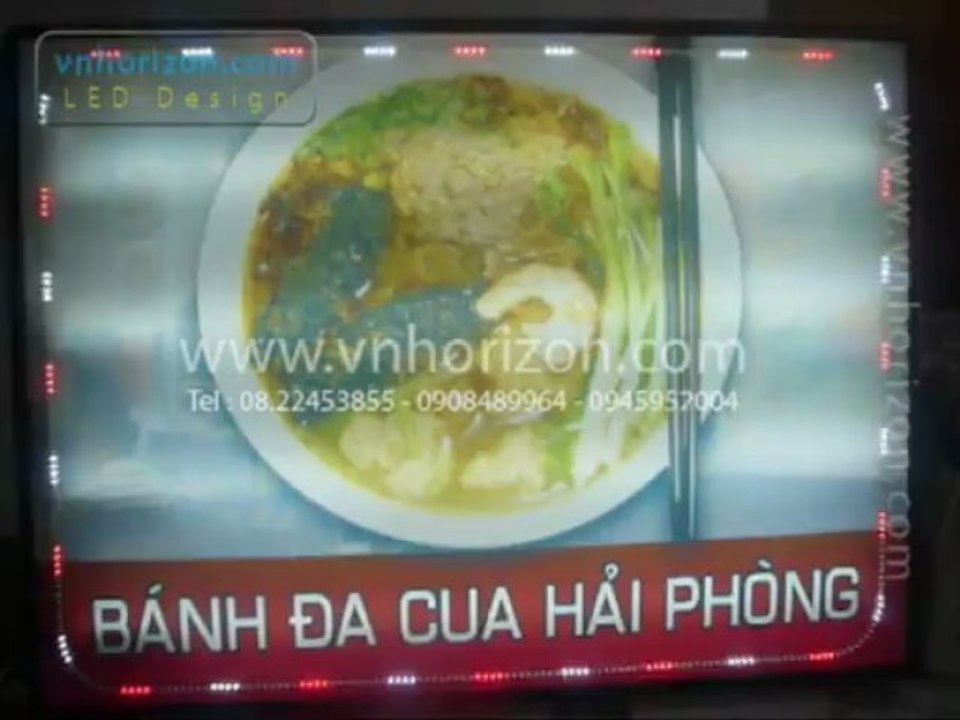Hộp đèn Mica gắn LED viền, hộp đèn neon