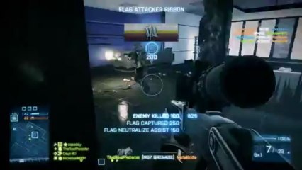 "LIVE" Pump Action Sniping!!! (BF3 Spas12 Gameplay)