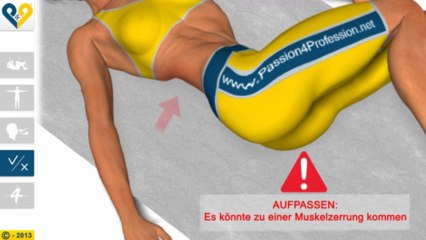 Dehnung der Lumbalmuskulatur durch Drehung der Knie