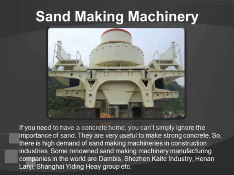 An Overview on Types of Building Material Machinery
