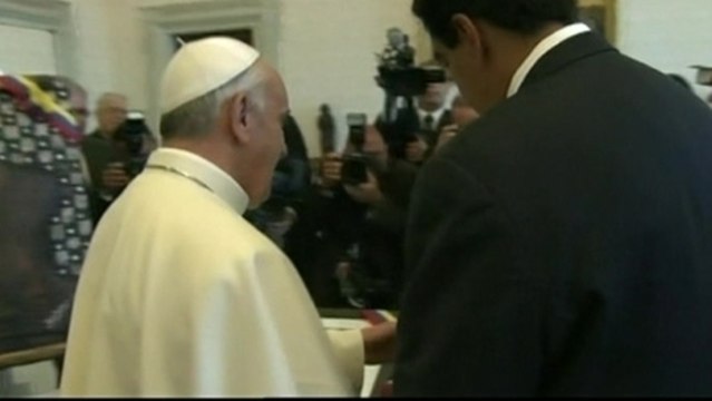 Pope Francis meets Venezuela's Maduro