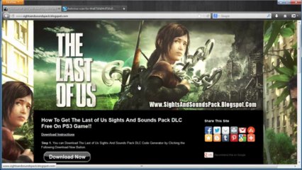 Get Free The Last of Us Sights And Sounds Pack DLC - PS3