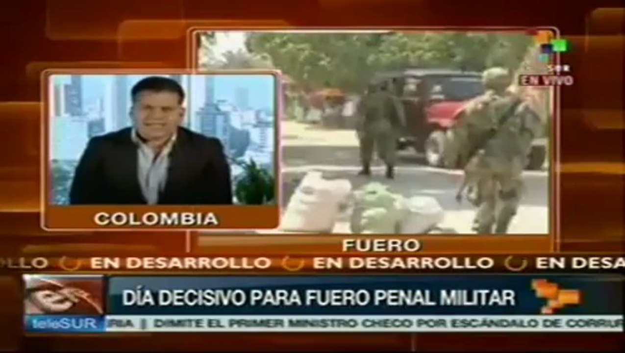 Congreso colombiano votará hoy sobre ampliación de Fuero penal militar